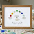 "Always in my heart" Rainbow Dog Memorial Sea Glass Framed Art - Walnut Brown - 6" X 8" - image 14