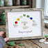 "Always in my heart" Rainbow Dog Memorial Sea Glass Framed Art - Retro White - 6" X 8" - image 17