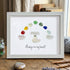 "Always in my heart" Rainbow Dog Memorial Sea Glass Framed Art - White - 6" X 8" - image 16