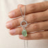 Elegant Crystal-Encrusted Hoop Light Green Sea Glass Necklace - image 5