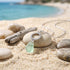 Elegant Crystal-Encrusted Hoop Light Green Sea Glass Necklace - image 3