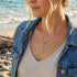 Elegant Crystal-Encrusted Hoop Light Green Sea Glass Necklace - image 6