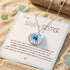 Forever in My Heart Stacked Blue Sea Glass Circle Necklace - image 2