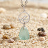Ride The Wave Charm Seafoam Sea Glass Necklace - Silver - image 0