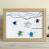 Tide & Turtles South Padre Island Sea Glass Framed Art - Oak - 6" X 8" - image 13