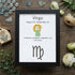 Virgo Essence Zodiac Sea Glass Framed Art - Black - 8" X 6" - image 12