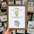 Virgo Essence Zodiac Sea Glass Framed Art - Walnut Brown - 8" X 6" - image 11