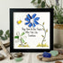 Sunshine People Flower & Yellow Bird Sea Glass Framed Art - Black - 8" X 8" - image 6