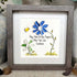 Sunshine People Flower & Yellow Bird Sea Glass Framed Art - image 3