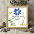 Sunshine People Flower & Yellow Bird Sea Glass Framed Art - Oak - 8" X 8" - image 5