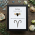 Aries Fire Zodiac Sea Glass Framed Art - Black - 8" X 6" - image 12