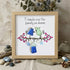 Friends Are the Family We Choose Birds Sea Glass Framed Art - Oak - 8" X 8" - image 5