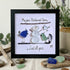 Winter Cheer Christmas Snowman Sea Glass Framed Art - Black - 8" X 8" - image 8