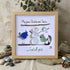 Winter Cheer Christmas Snowman Sea Glass Framed Art - Oak - 8" X 8" - image 7