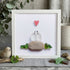 Sweetheart Birds Romantic Couple Sea Glass Framed Art - White - 8" X 8" - image 11