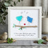 Unique Melody Couple Valentine's Day Sea Glass Framed Art - White - 8" X 8" - image 12
