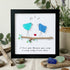 Unique Melody Couple Valentine's Day Sea Glass Framed Art - Black - 8" X 8" - image 11