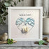 "Wild at Heart" Mountains & Shell Couple Sea Glass Framed Art - White - 8" X 8" - image 10