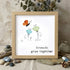 Friends Grow Together Butterfly & Flowers Sea Glass Framed Art - Oak - 8" X 8" - image 8