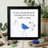 Cheerful Bright Blue Songbird Sea Glass Framed Art - Black - 8" X 8" - image 9