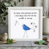 Cheerful Bright Blue Songbird Sea Glass Framed Art - White - 8" X 8" - image 10