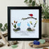 Goodbyes Are Not Forever Bird Scene Sea Glass Framed Art - Black - 8" X 8" - image 9