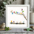 Rainbow Bird Flock Sea Glass Framed Art - White - 8" X 8" - image 10