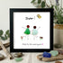Sisterhood Handcrafted Sea Glass Framed Art - Black - 8" X 8" - image 9