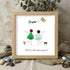 Sisterhood Handcrafted Sea Glass Framed Art - Oak - 8" X 8" - image 8