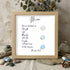 Strength & Dignity & Joy Sea Glass Framed Art For Mom - Oak - 8" X 8" - image 8