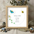 Mothe's Love Bee & Flowers Sea Glass Framed Art For Mom - Oak - 8" X 8" - image 8