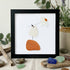 Little Bird & Daisy Nature-Inspired Sea Glass Framed Art - Black - 8" X 8" - image 10