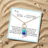 Ocean Gradient Blue Sea Glass Gold Chain Necklace - image 3