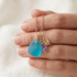Sunset Tides Amethyst & Citrine Turquoise Sea Glass Necklace - image 5