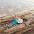 Night At The Shore Moonlit Charm Aqua Sea Glass Necklace - image 4