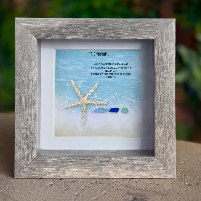 The Sea of Life Friendship Starfish Sea Glass Framed Art - image 5