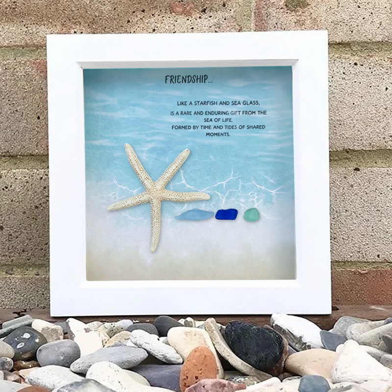 The Sea of Life Friendship Starfish Sea Glass Framed Art - image 6
