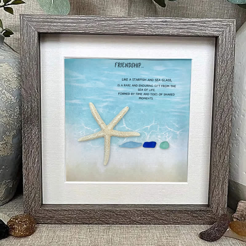 The Sea of Life Friendship Starfish Sea Glass Framed Art - image 3
