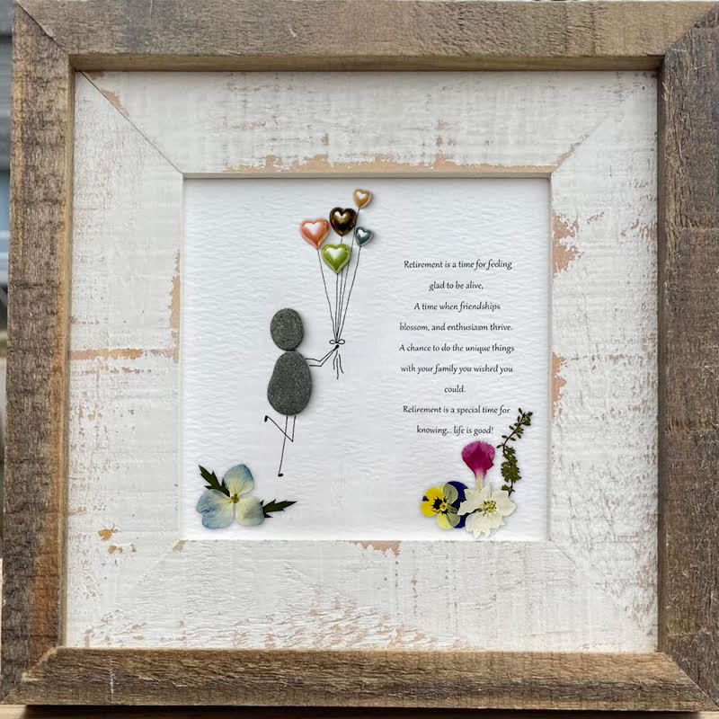 Retirement Is A Time To Thrive Sea Glass Framed Art - image 3