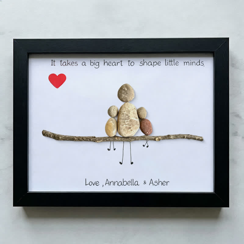 Love & Gratitude For Mom Personalized Name Sea Glass Framed Art - Black - 6" X 8" - image 9
