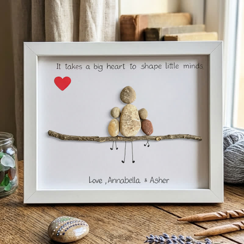 Love & Gratitude For Mom Personalized Name Sea Glass Framed Art - White - 6" X 8" - image 10