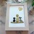 A Family & Their Beloved Pets Sea Glass Framed Art - image 3