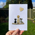 A Family & Their Beloved Pets Sea Glass Framed Art - Seaglass Card - 8" X 6" - image 1