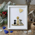 A Family & Their Beloved Pets Sea Glass Framed Art - White - 8" X 6" - image 8
