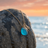 Birthstone Color & Quantity Customizable Sea Glass Necklace - image 4