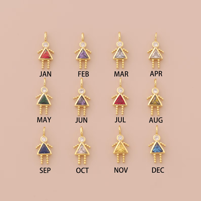Birthstone Color & Quantity Customizable Sea Glass Necklace - image 3