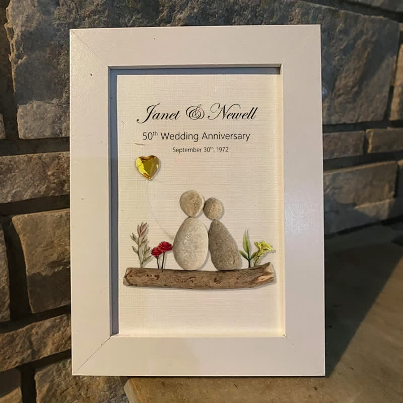 Heartfelt Customizable Couple Anniversary Sea Glass Framed Art - image 5