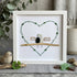Bridal Shower & Wedding "Just Married" Sea Glass Framed Art - White - 8" X 8" - image 9