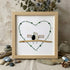 Bridal Shower & Wedding "Just Married" Sea Glass Framed Art - Oak - 8" X 8" - image 7