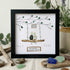 Custom "Just Married" Names & Date Sea Glass Framed Art - Black - 8" X 8" - image 8